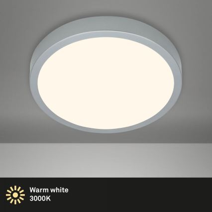 Briloner 3703-014 - LED taklampa RUNA LED/24W/230V 3000K diameter 38 cm silver