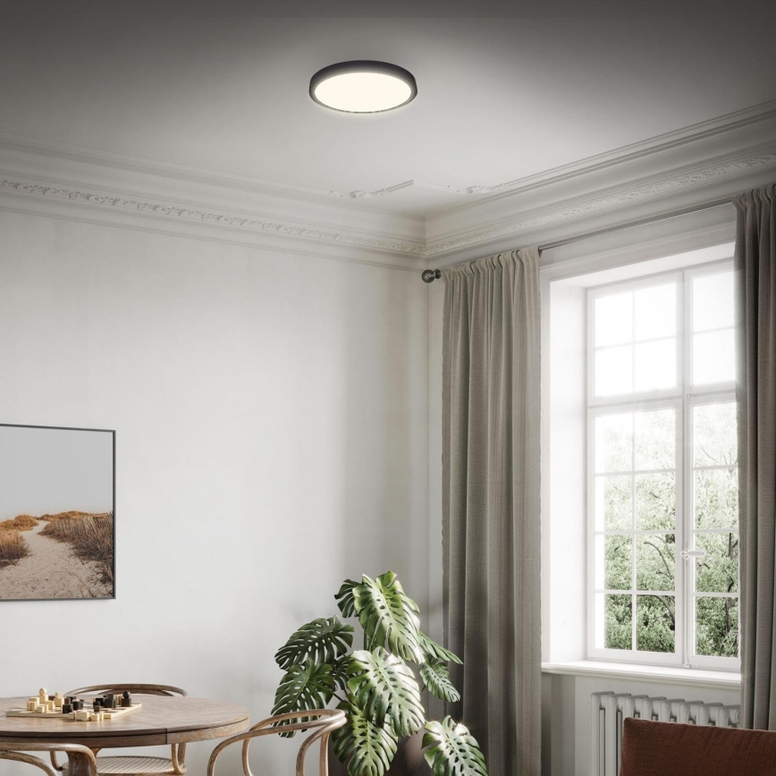 Briloner 3703-015 - LED taklampa RUNA LED/24W/230V 3000K diameter 38 cm svart