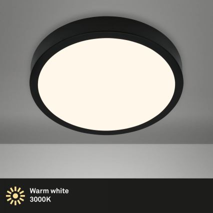 Briloner 3703-015 - LED taklampa RUNA LED/24W/230V 3000K diameter 38 cm svart