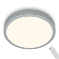 Briloner 3704-014-LED Dimbar taklampa RUNA LED/22W/230V 2700-6500K silver + fjärrkontroll