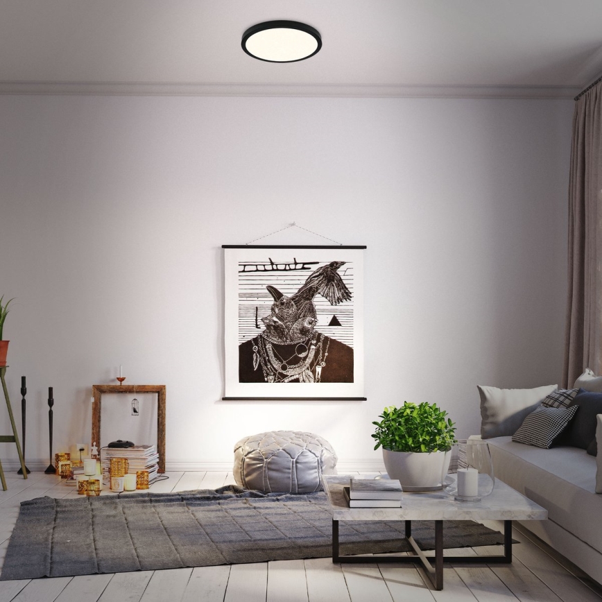 Briloner 3704-015 - LED Dimbar taklampa RUNA LED/22W/230V 2700-6500K svart + fjärrkontroll
