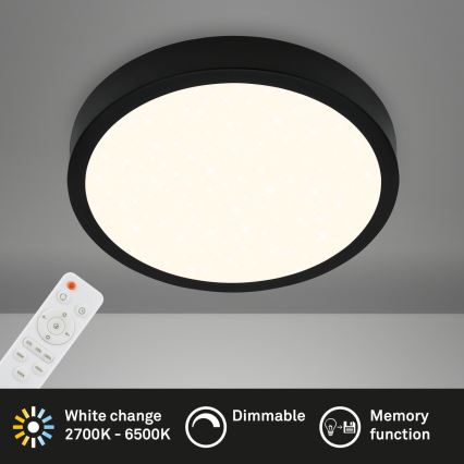 Briloner 3704-015 - LED Dimbar taklampa RUNA LED/22W/230V 2700-6500K svart + fjärrkontroll