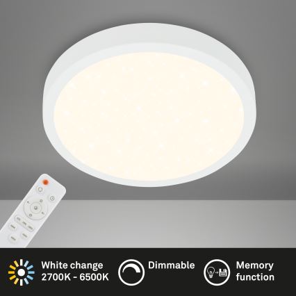 Briloner 3704-016 - LED Dimbar taklampa RUNA LED/22W/230V 2700-6500K vit + fjärrkontroll