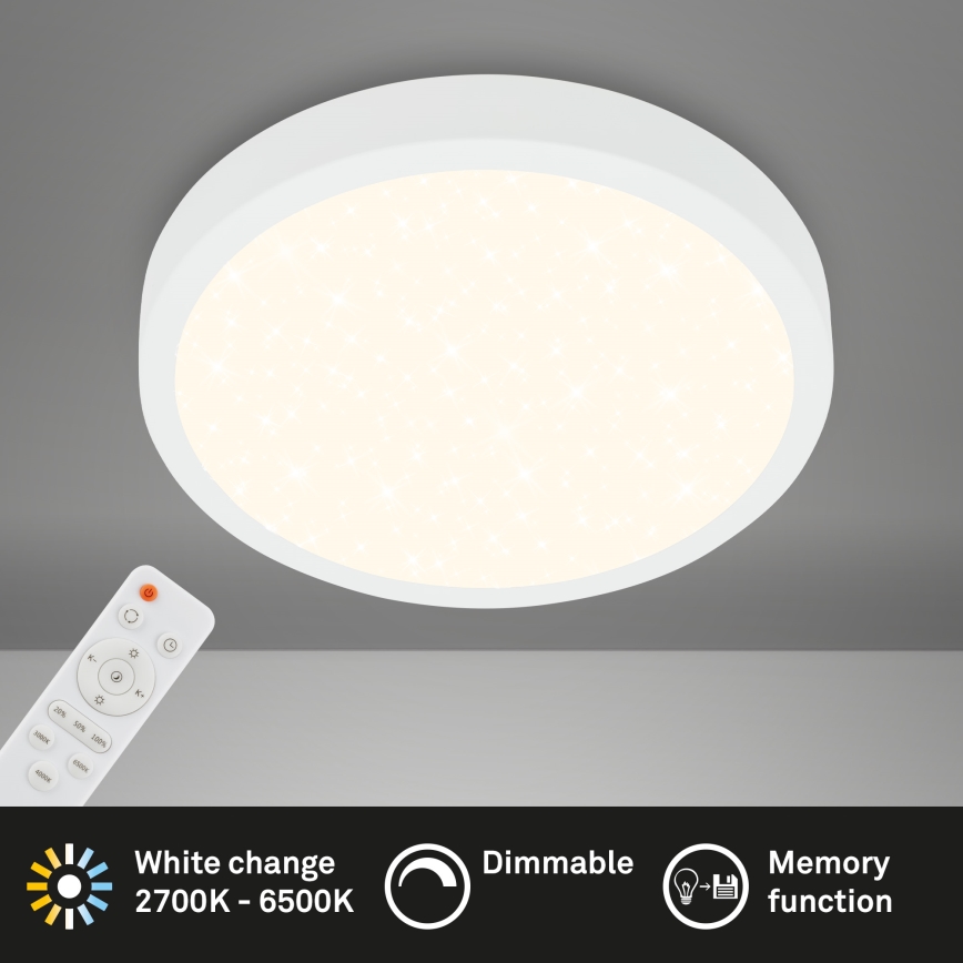 Briloner 3704-016 - LED Dimbar taklampa RUNA LED/22W/230V 2700-6500K vit + fjärrkontroll