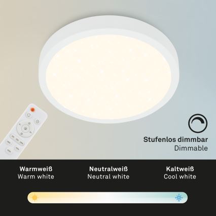 Briloner 3704-016 - LED Dimbar taklampa RUNA LED/22W/230V 2700-6500K vit + fjärrkontroll