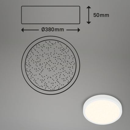 Briloner 3704-016 - LED Dimbar taklampa RUNA LED/22W/230V 2700-6500K vit + fjärrkontroll