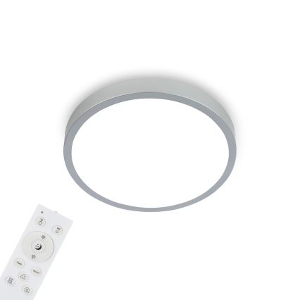 Briloner 3709-014 - LED RGBW Dimbar taklampa LED/22W/230V 4000K diameter 38 cm silver + fjärrkontroll