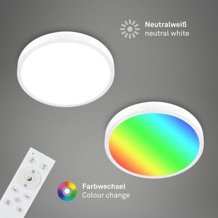 Briloner 3709-016 - LED RGBW Dimbar taklampa LED/22W/230V 4000K diameter 38 cm vit + fjärrkontroll
