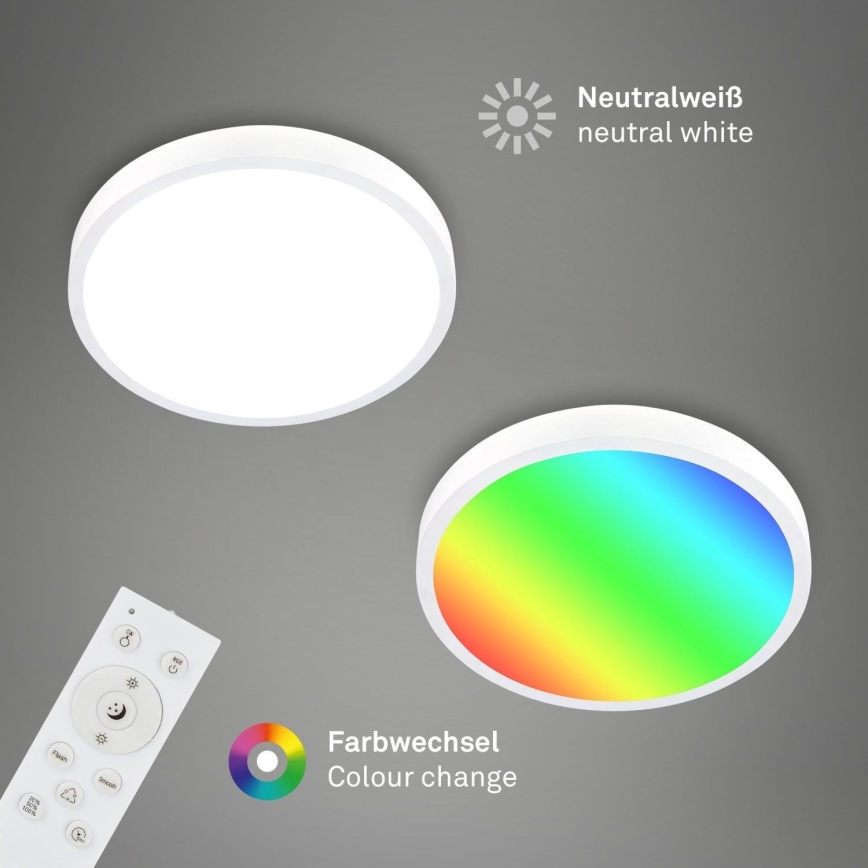 Briloner 3709-016 - LED RGBW Dimbar taklampa LED/22W/230V 4000K diameter 38 cm vit + fjärrkontroll