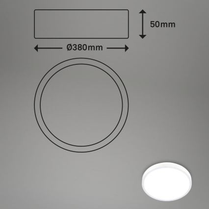 Briloner 3709-016 - LED RGBW Dimbar taklampa LED/22W/230V 4000K diameter 38 cm vit + fjärrkontroll