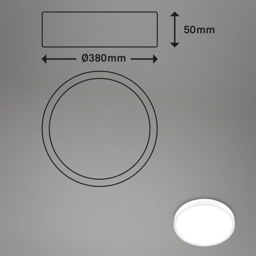 Briloner 3709-016 - LED RGBW Dimbar taklampa LED/22W/230V 4000K diameter 38 cm vit + fjärrkontroll