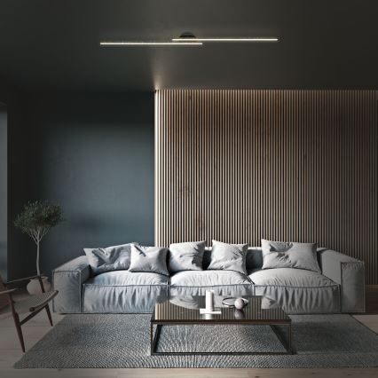 Briloner 3717-025 - LED fäst ljuskrona REY 2xLED/12W/230V svart