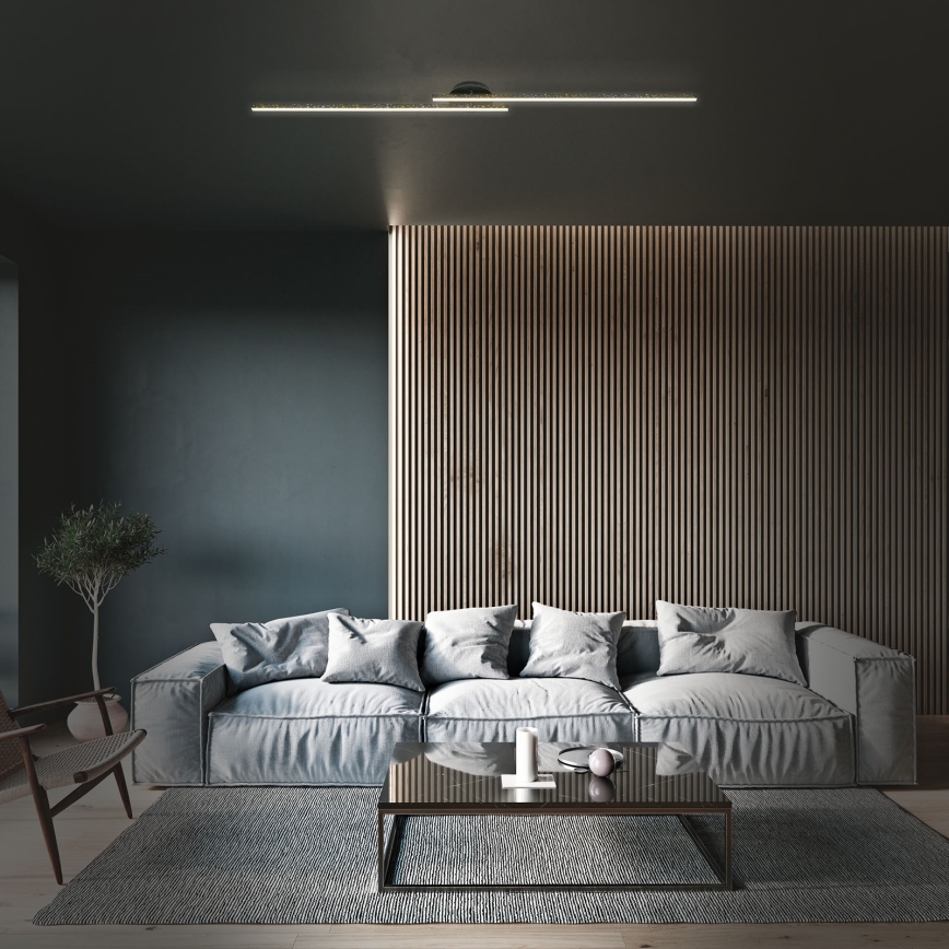 Briloner 3717-025 - LED fäst ljuskrona REY 2xLED/12W/230V svart