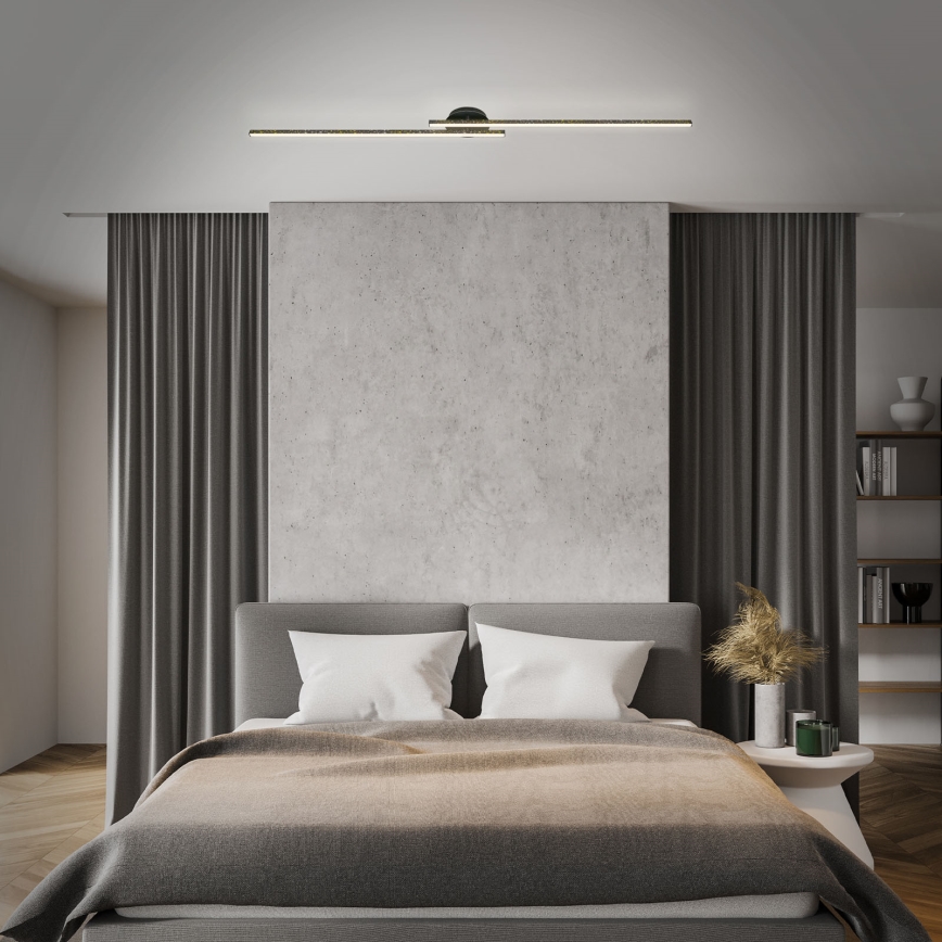 Briloner 3717-025 - LED fäst ljuskrona REY 2xLED/12W/230V svart