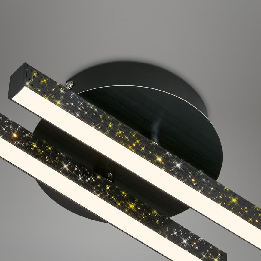 Briloner 3717-025 - LED fäst ljuskrona REY 2xLED/12W/230V svart