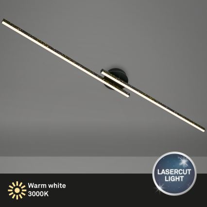 Briloner 3717-025 - LED fäst ljuskrona REY 2xLED/12W/230V svart