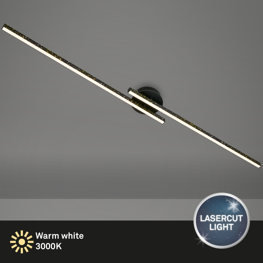 Briloner 3717-025 - LED fäst ljuskrona REY 2xLED/12W/230V svart