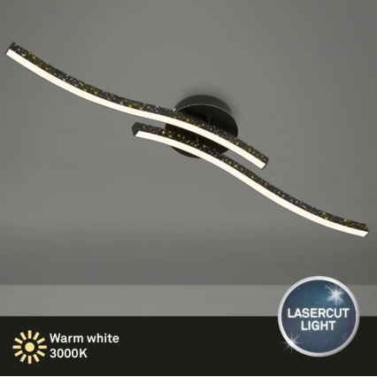 Briloner 3718-025 - LED fäst ljuskrona REY 2xLED/6W/230V svart
