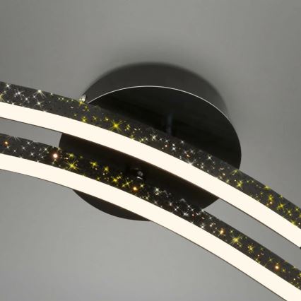 Briloner 3718-025 - LED fäst ljuskrona REY 2xLED/6W/230V svart