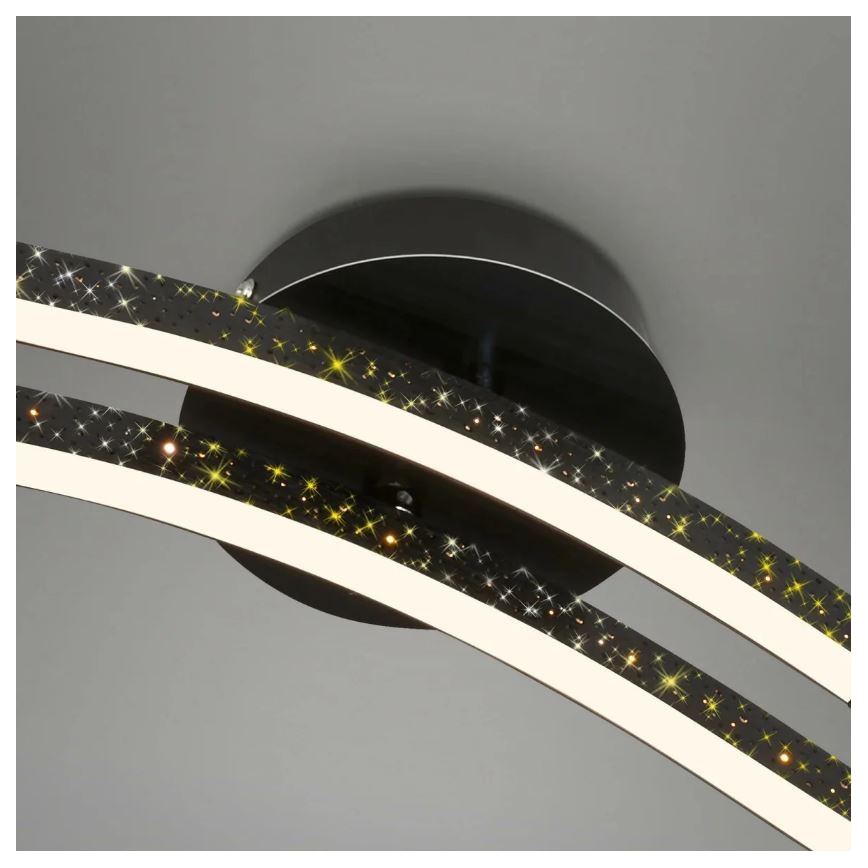 Briloner 3718-025 - LED fäst ljuskrona REY 2xLED/6W/230V svart