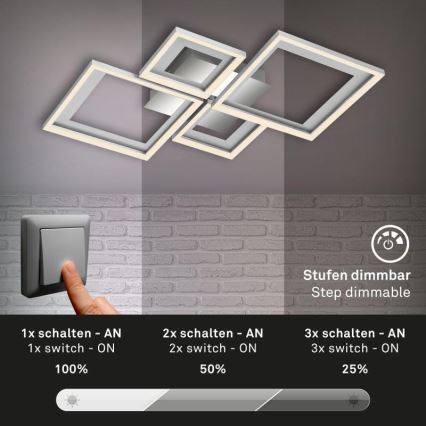Briloner 3727-019 - LED Dimbar taklampa FRAME LED/38W/230V