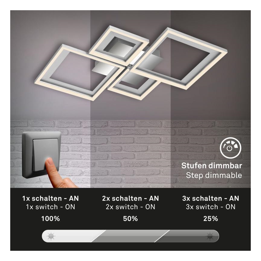 Briloner 3727-019 - LED Dimbar taklampa FRAME LED/38W/230V