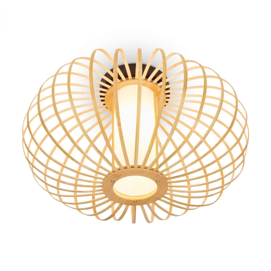 Briloner 3759011 - Taklampa 1xE27/10W/230V diameter 40 cm bambu