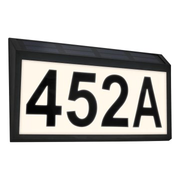 Briloner 3797015 - Solcellsdriven LED-husnummerskylt LED/0,5W/1,2V 1200 mAh IP44