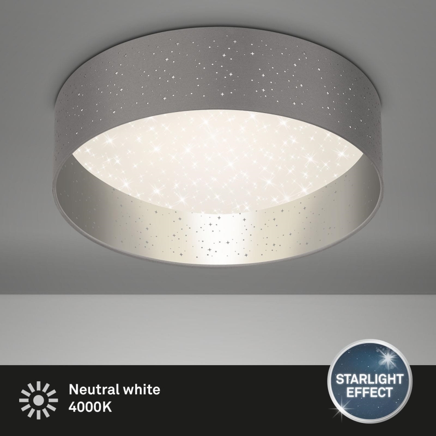 Briloner 3882-014 - LED taklampa MAILA STARRY LED/18W/230V grå/silver