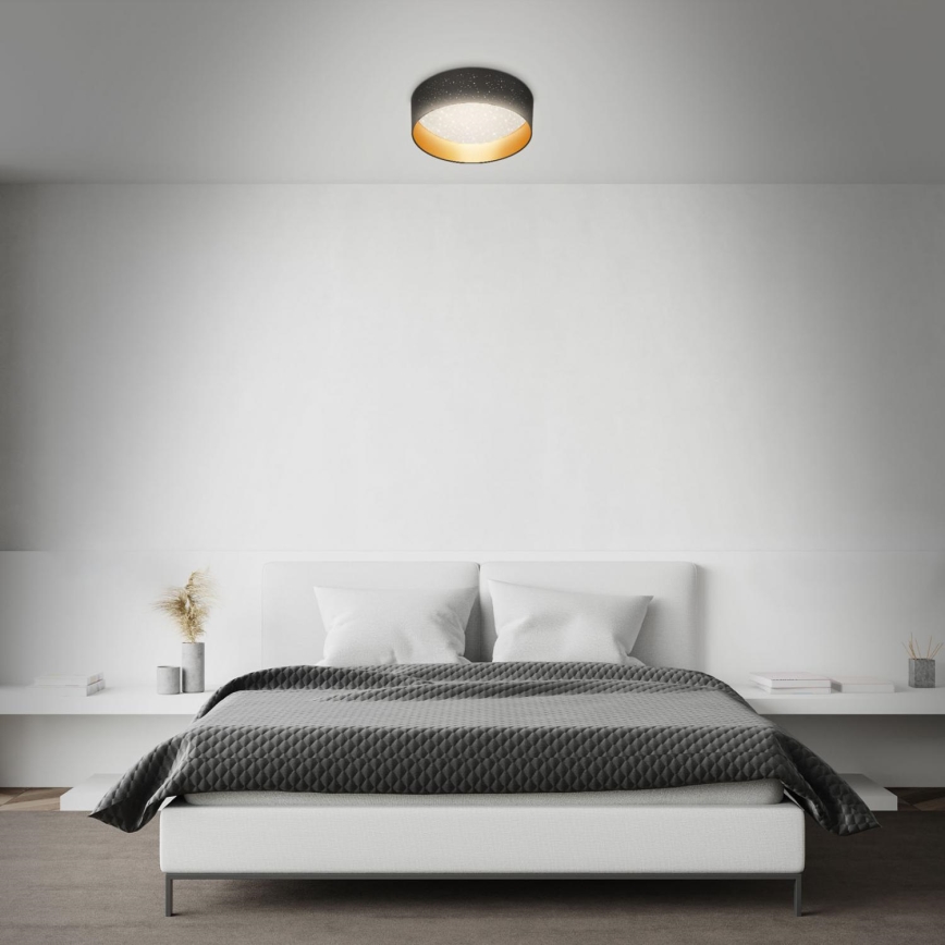 Briloner 3882-015 - LED taklampa MAILA STARRY LED/18W/230V svart/guld