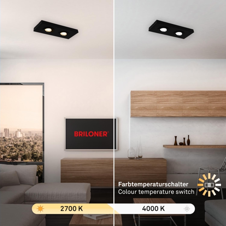 Briloner 3996025 - LED spotlight CTS 2xLED/4W/230V 2700/4000K svart