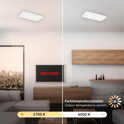 Briloner 3996026 - LED spotlight CTS 2xLED/4W/230V 2700/4000K vit