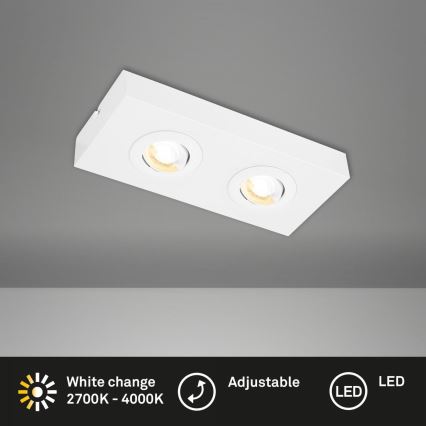 Briloner 3996026 - LED spotlight CTS 2xLED/4W/230V 2700/4000K vit
