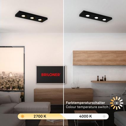 Briloner 3996035 - LED spotlight CTS 3xLED/4W/230V 2700/4000K svart
