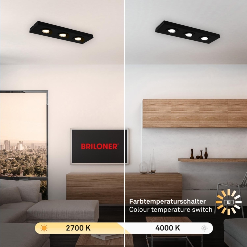 Briloner 3996035 - LED spotlight CTS 3xLED/4W/230V 2700/4000K svart