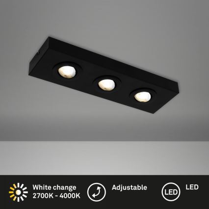Briloner 3996035 - LED spotlight CTS 3xLED/4W/230V 2700/4000K svart