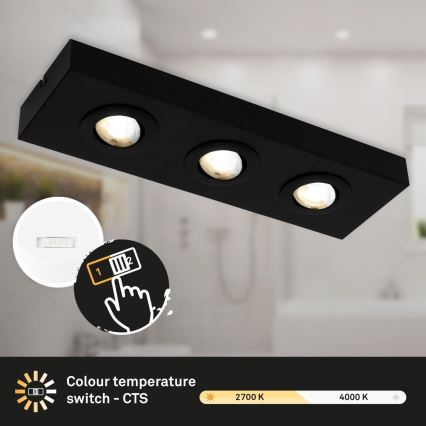 Briloner 3996035 - LED spotlight CTS 3xLED/4W/230V 2700/4000K svart