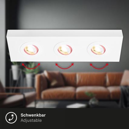 Briloner 3996036 - LED spotlight CTS 3xLED/4W/230V 2700/4000K vit