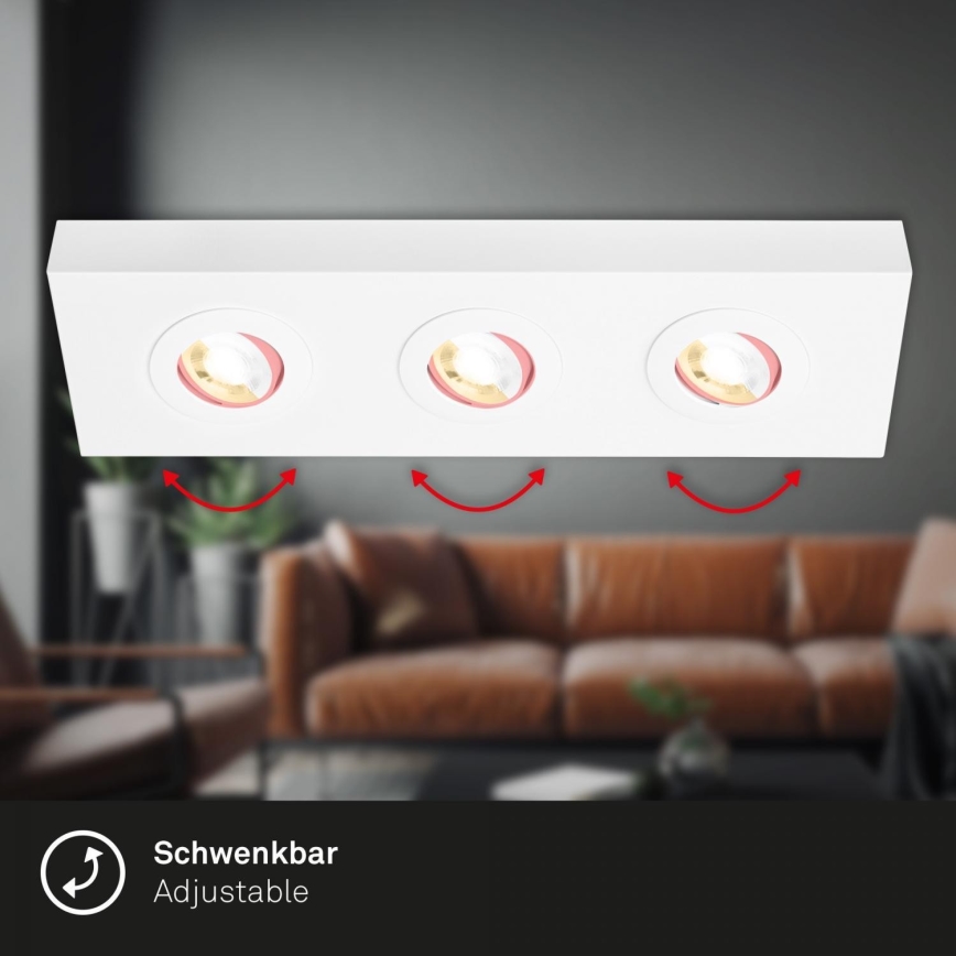 Briloner 3996036 - LED spotlight CTS 3xLED/4W/230V 2700/4000K vit