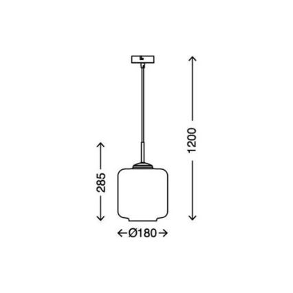 Briloner 4011-017 - Ljuskrona med snöre 1xE27/40W/230V