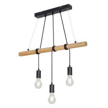 Briloner 4015035 - Ljuskrona med textilsladd 3xE27/25W/230V gummiträd