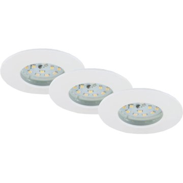 Briloner 6994-036 - Set med 3 infällda LED-armaturer för badrum LED/5W/230V IP44