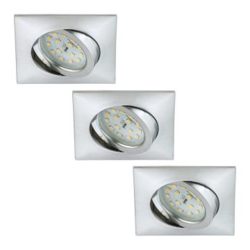 Briloner 6997-039 - KIT 3x Infälld LED badrumsbelysning  LED/5W/230V IP23