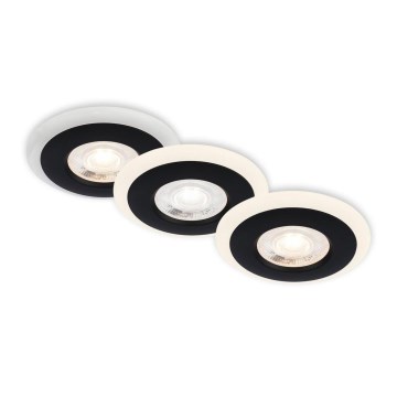 Briloner 7039-035 - KIT 3x Infälld LED badrumsbelysning LED/5W/230V IP44
