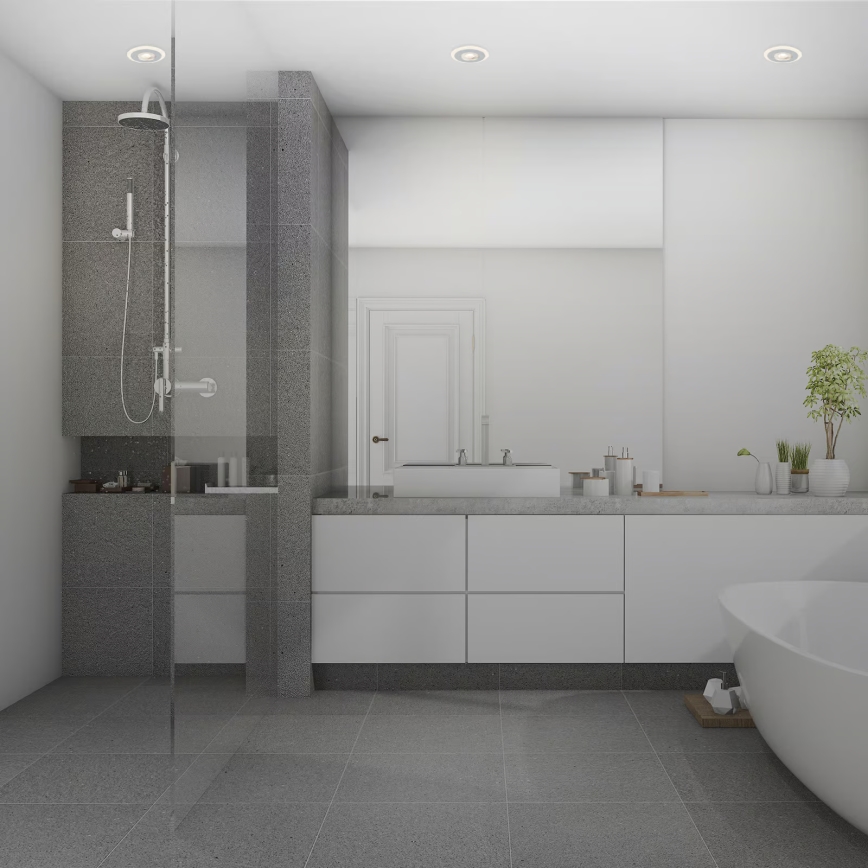 Briloner 7039034 - Set med 3 infällda badrumsarmaturer, 3x LED, 5W/230V, IP44, mattkrom