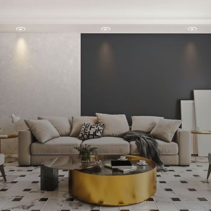 Briloner 7039034 - Set med 3 infällda badrumsarmaturer, 3x LED, 5W/230V, IP44, mattkrom