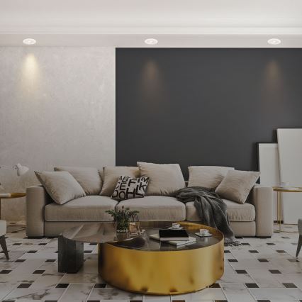 Briloner 7039036 - Sats om 3 infällda badrumsarmaturer 3xLED/5W/230V IP44 vit