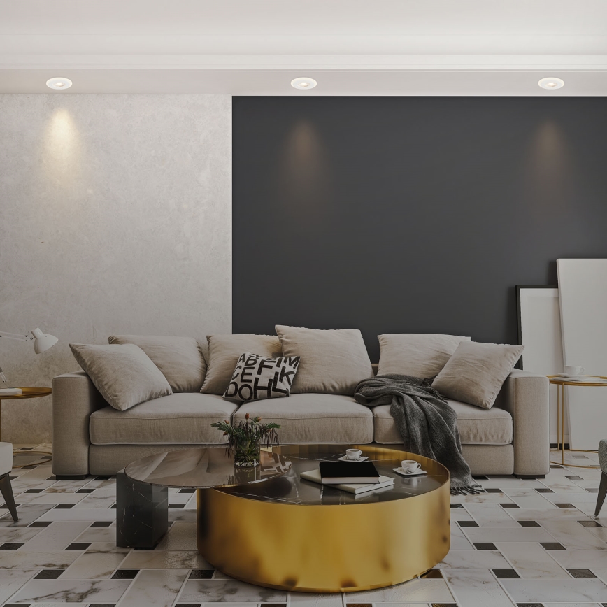 Briloner 7039036 - Sats om 3 infällda badrumsarmaturer 3xLED/5W/230V IP44 vit