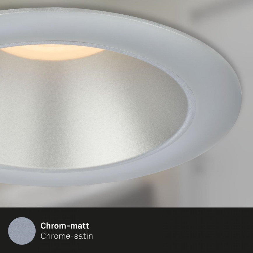 Briloner 7041-034 - KIT 3x Infälld LED badrumsbelysning LED/4,9W/230V IP44 silver