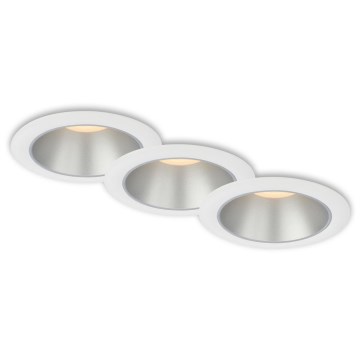 Briloner 7041-036 - KIT 3x Infälld LED badrumsbelysning LED/4,9W/230V IP44 vit